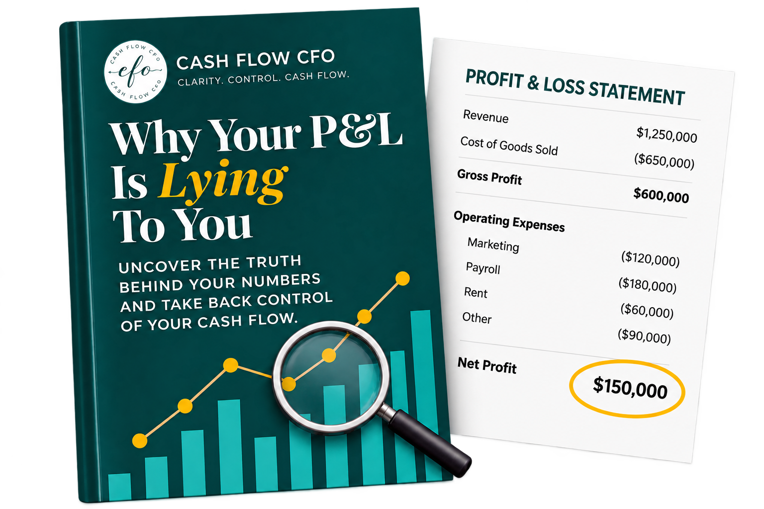 Cash Flow CFO Financial Mockup